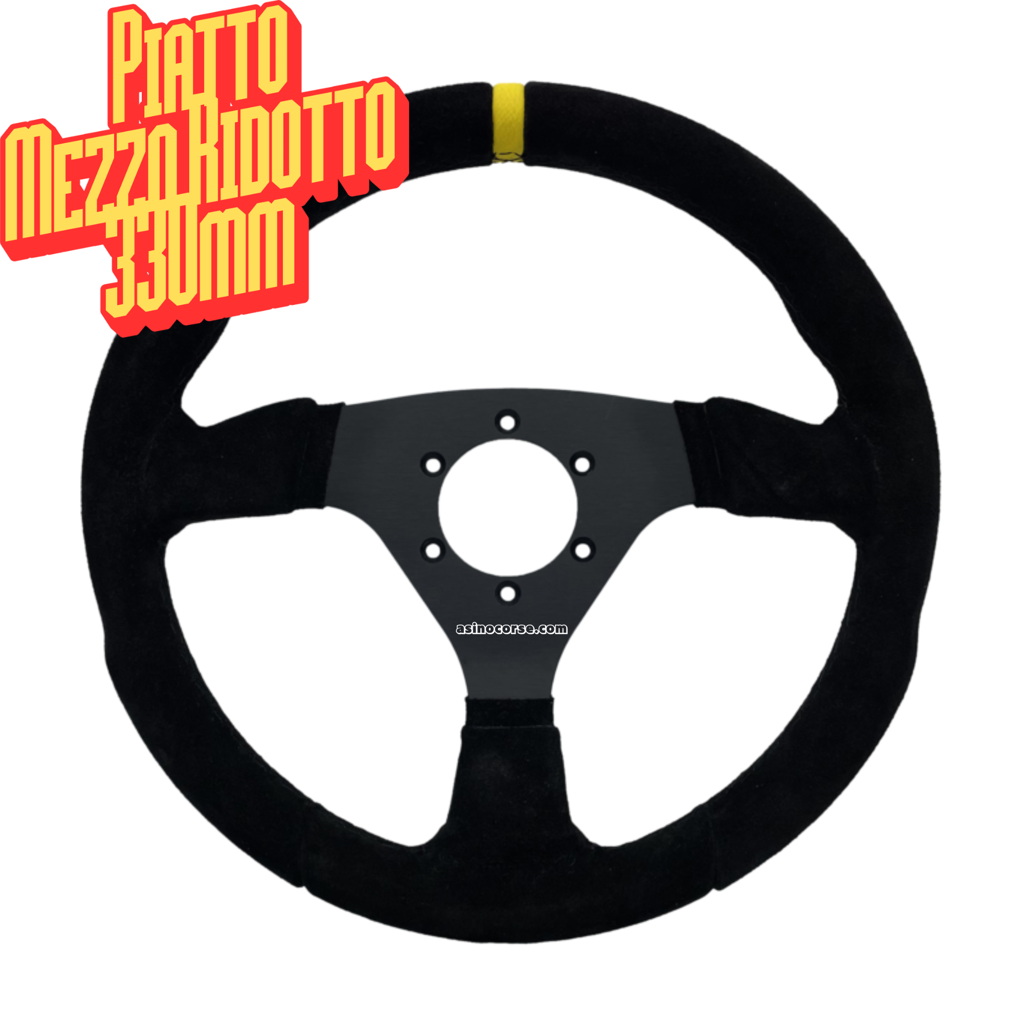 Volante racing piatto 330mm