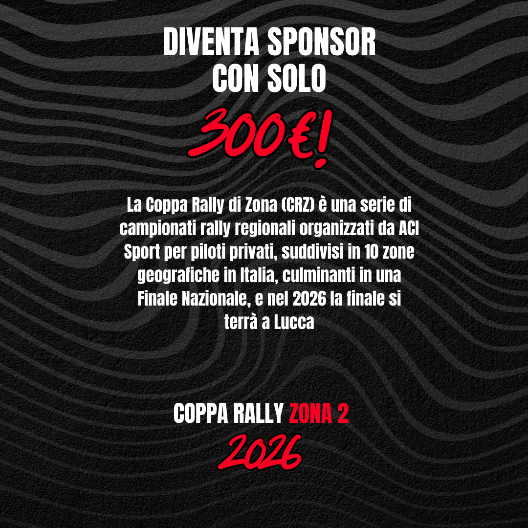 Sponsorizzazione Stagione Rally 2026