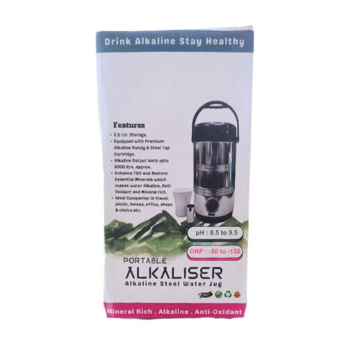 Portable Alkaliser Alkaline Steel Water Jug