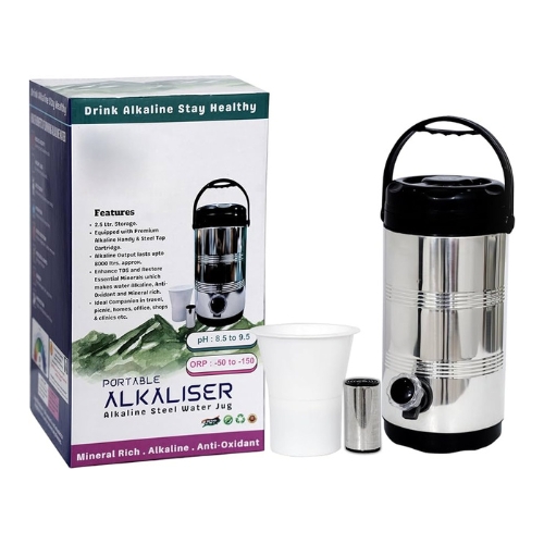 Portable Alkaliser Alkaline Steel Water Jug