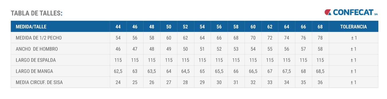 Guardapolvo Caballero OMBU GRAFIL