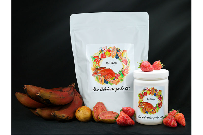 Dr. Rhaco gekonų košelės [Raudonųjų bananų/Peruvinės gvajanos]