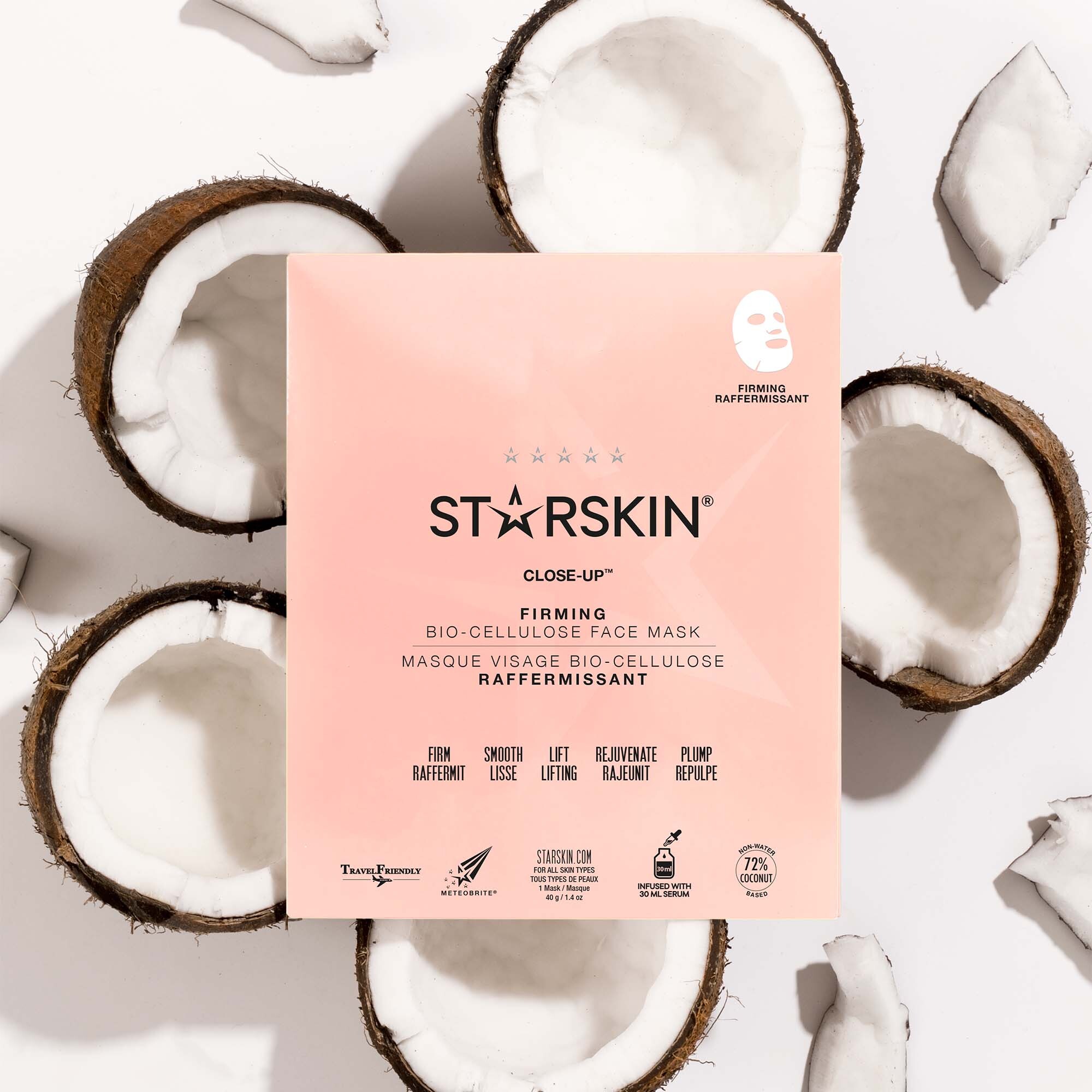 STARSKIN® Close-Up™ Stangrinamoji bio-Celiuliozės pagrindo veido kaukė