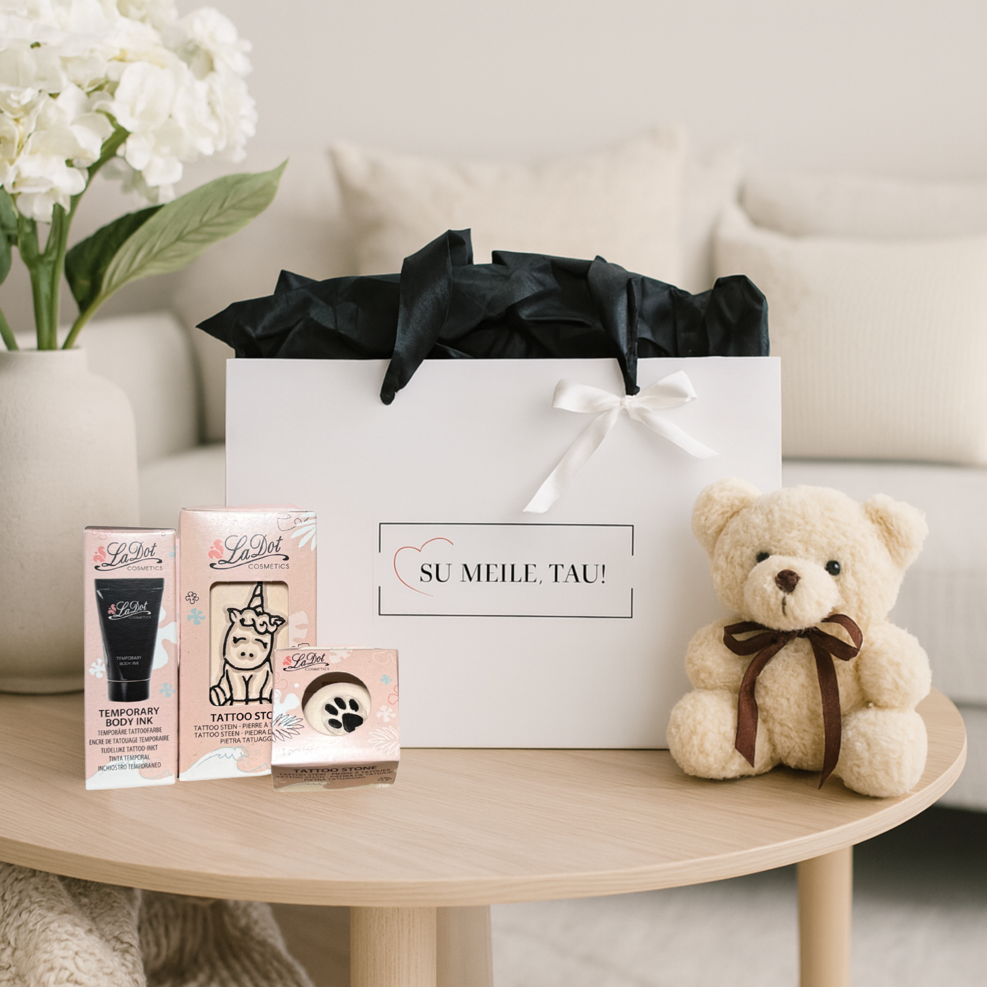 Tatuiruočių rinkinys "Vienaragis su meškučiu"