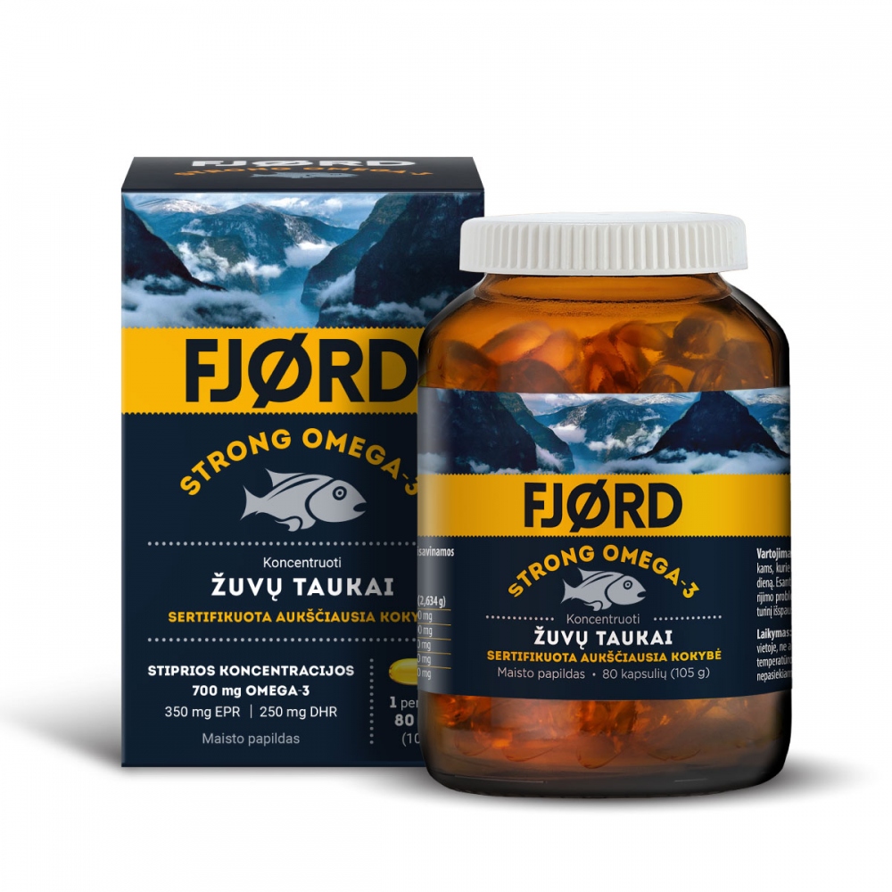 FJØRD STRONG OMEGA-3 žuvų taukai