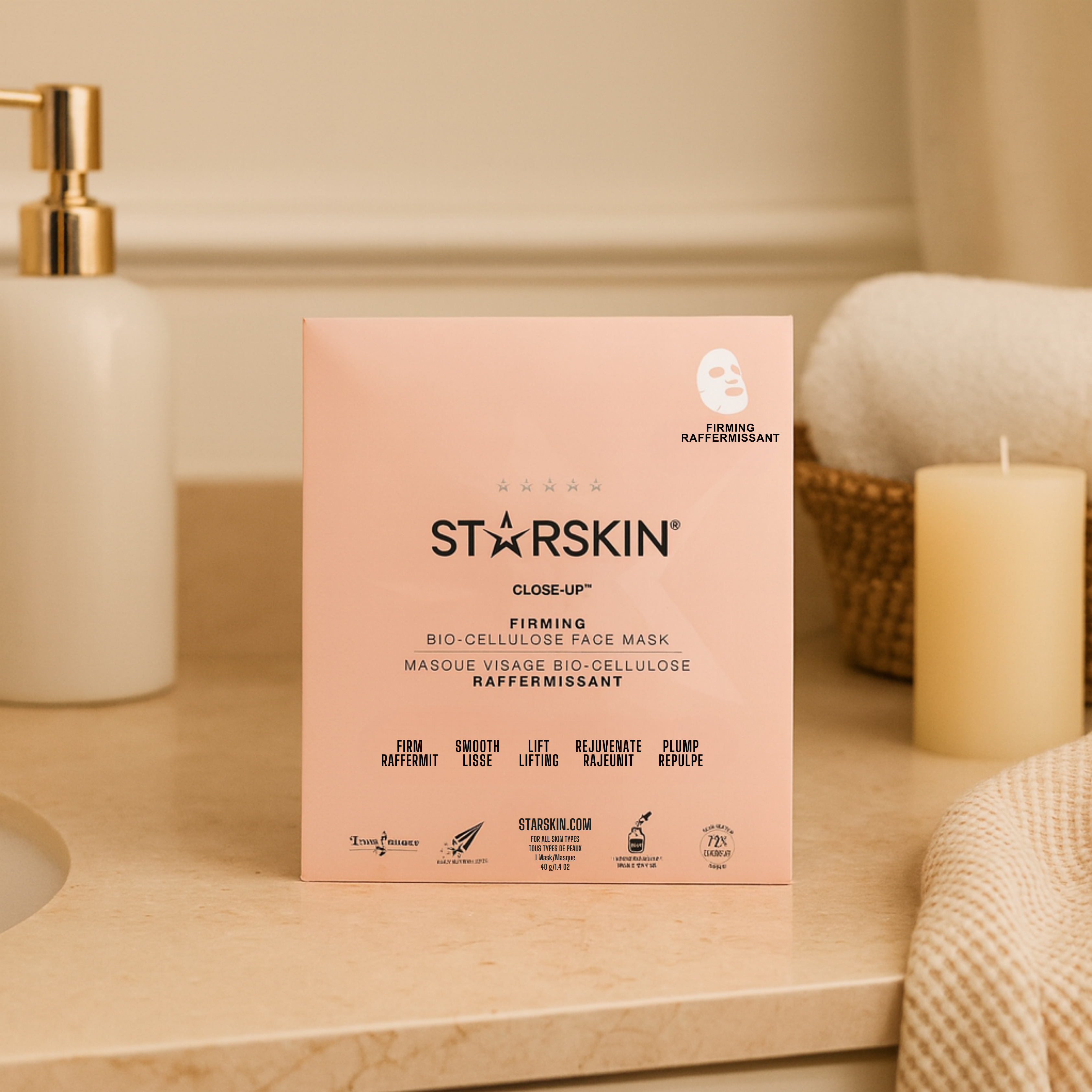 STARSKIN® Close-Up™ Stangrinamoji bio-Celiuliozės pagrindo veido kaukė