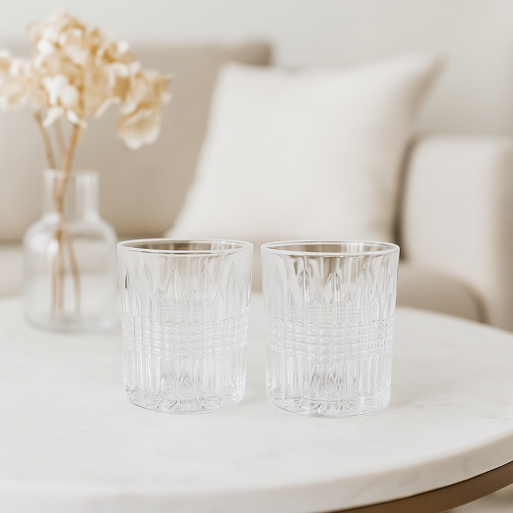 Krištolinės stiklinės A (2 vnt.)