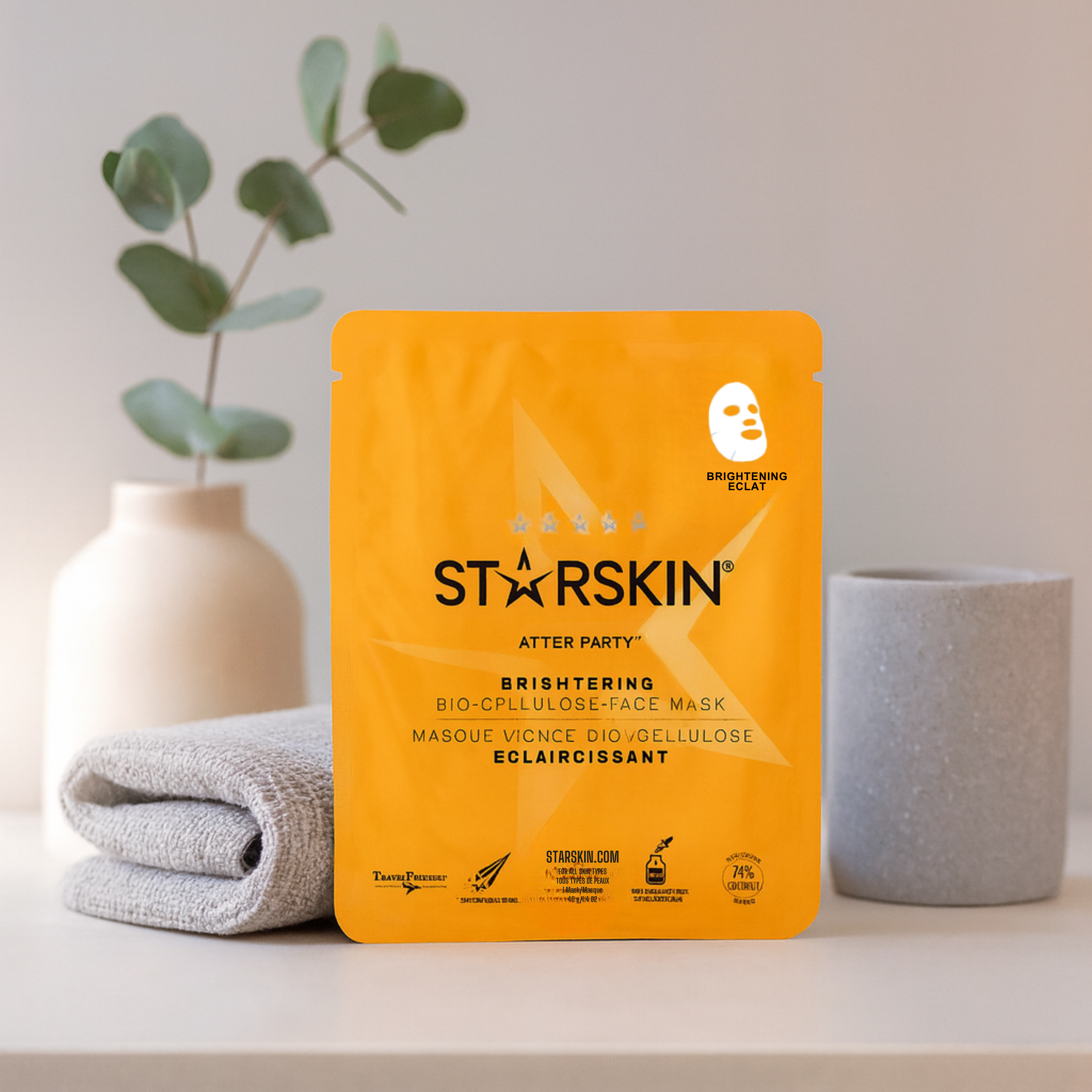 STARSKIN® After Party™ Spindesio suteikianti veido kaukė
