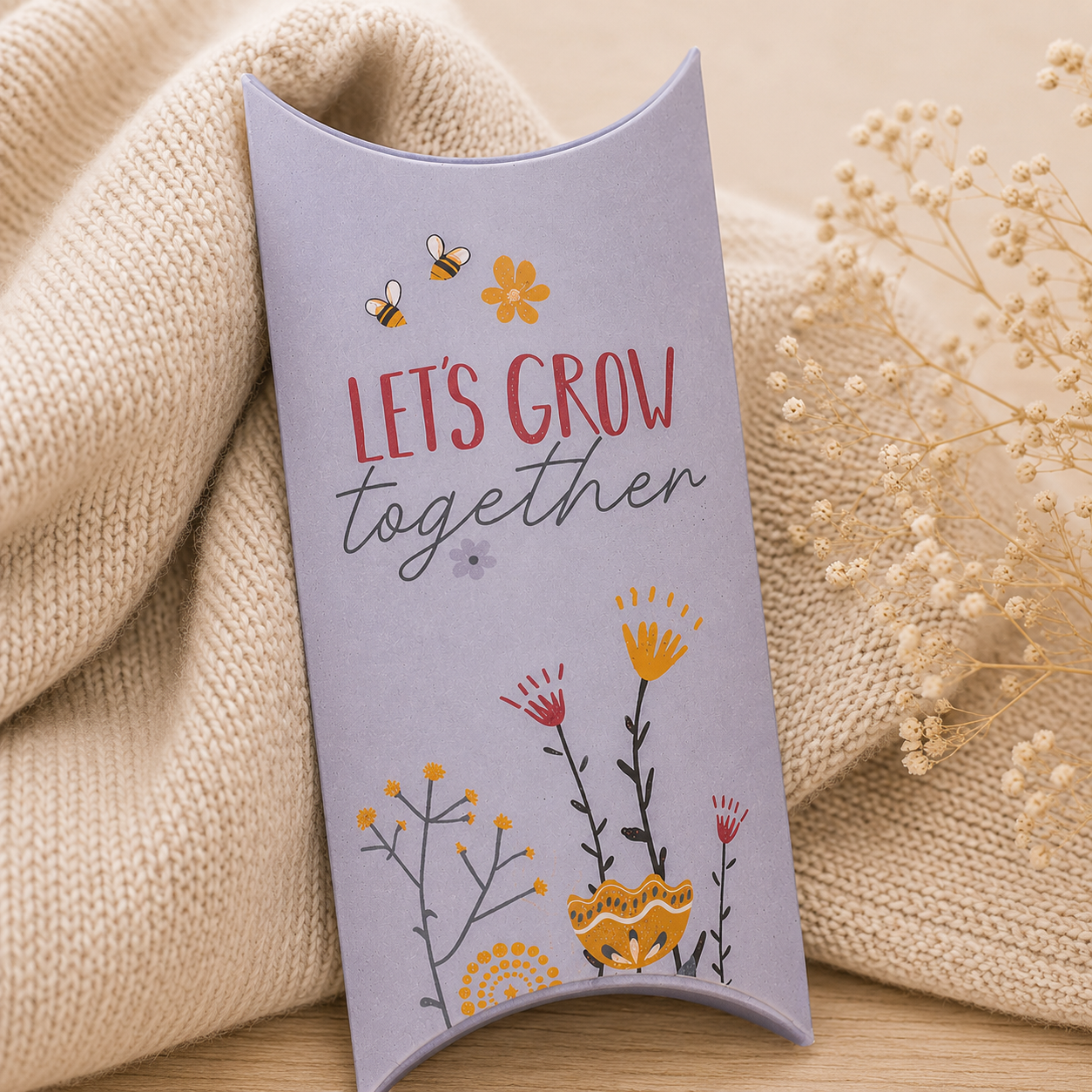Gėlių sėklų dėžutė „Let's grow together“