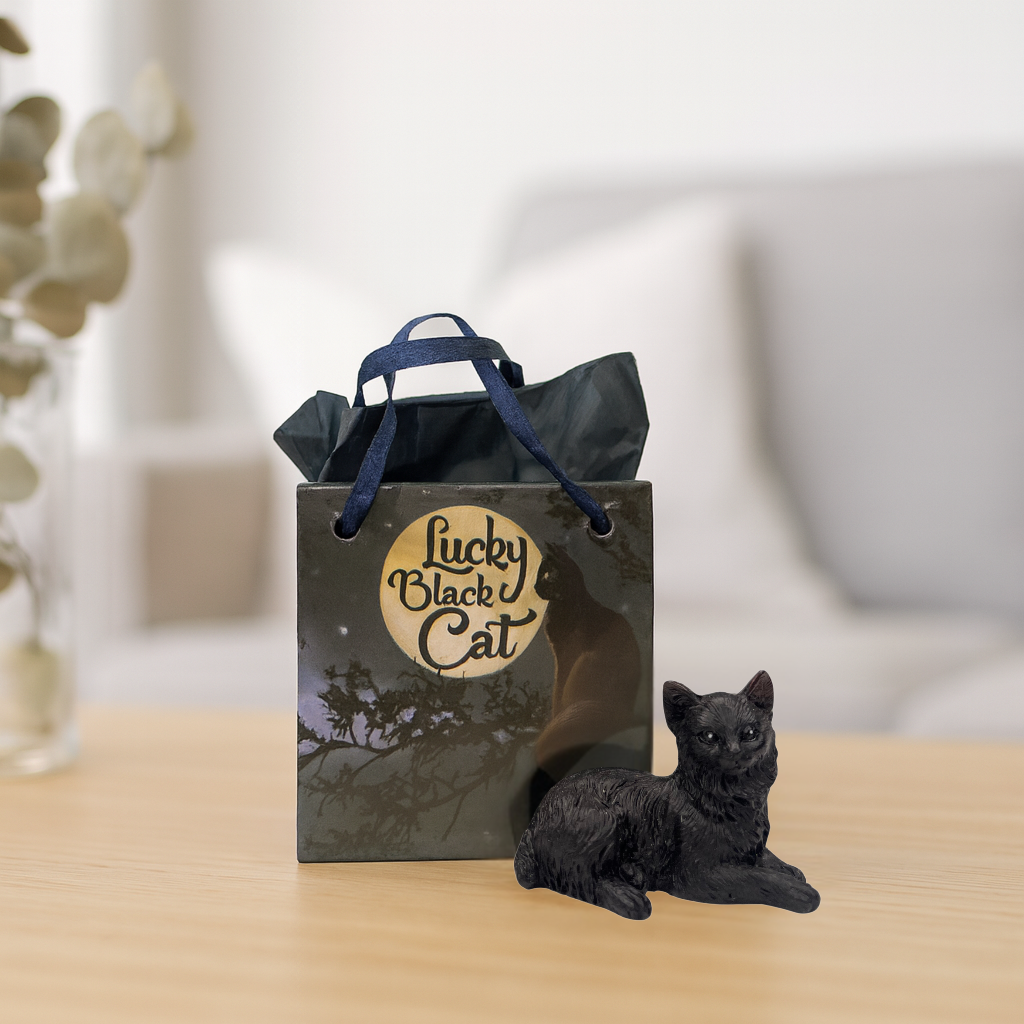 Laimės talismanas "Gulintis katinas"