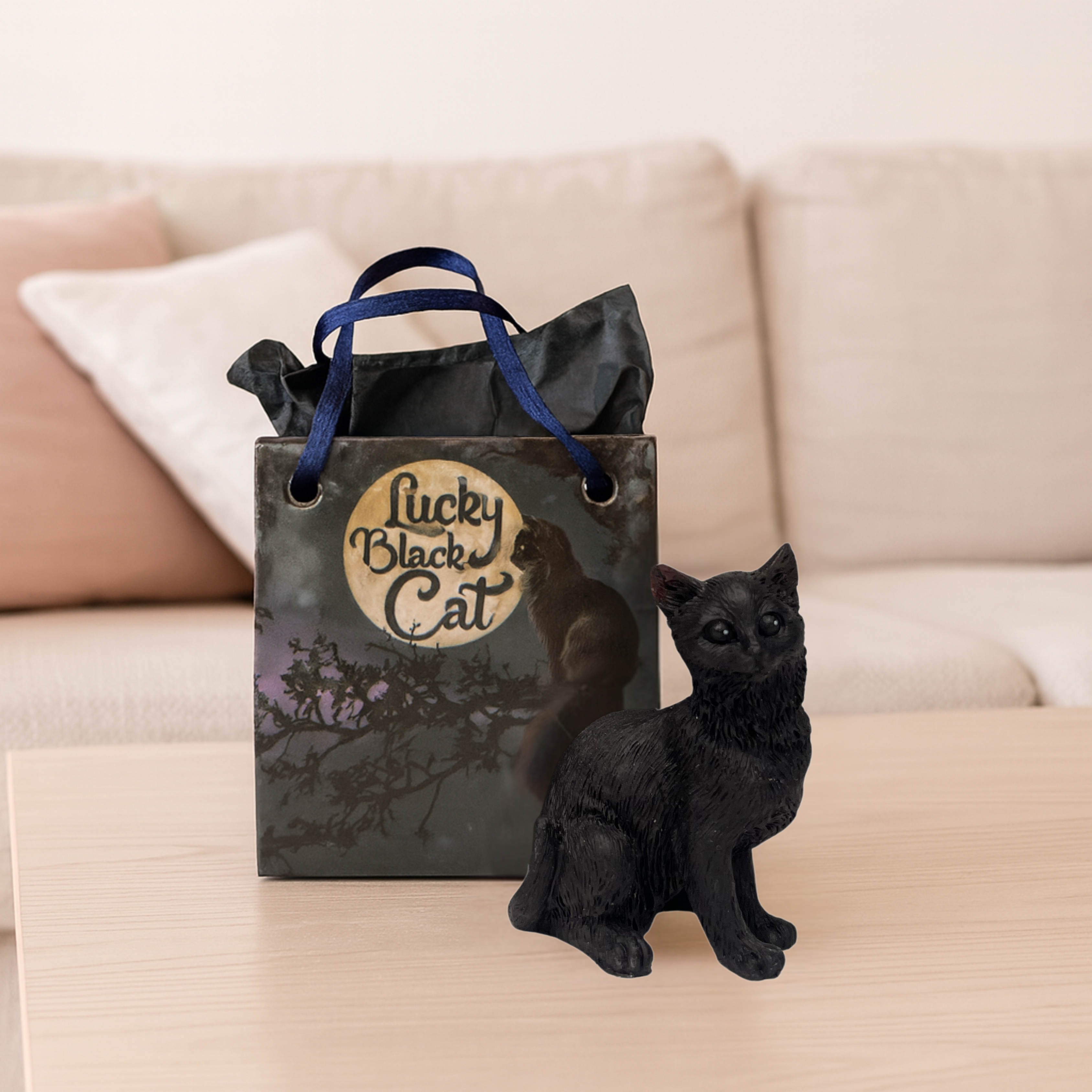 Laimės talismanas "Sėdintis katinas"