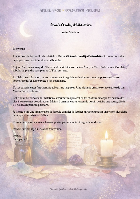 Oracle Créatif et Vibratoire