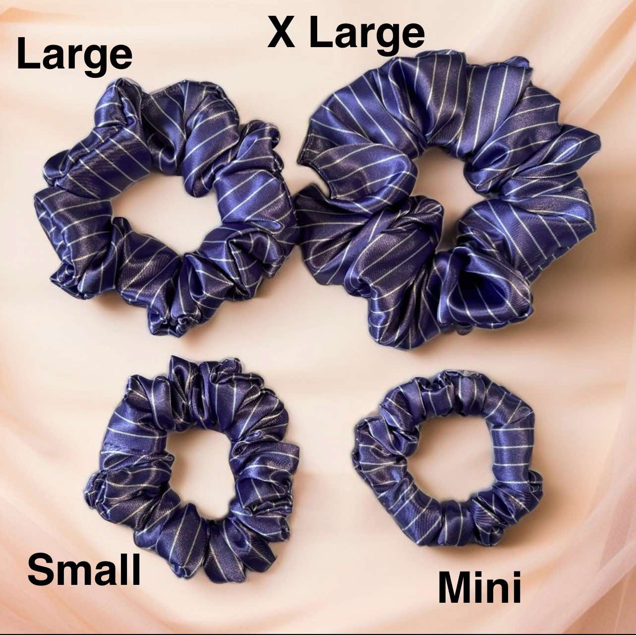 Printed Satin Scrunchies 