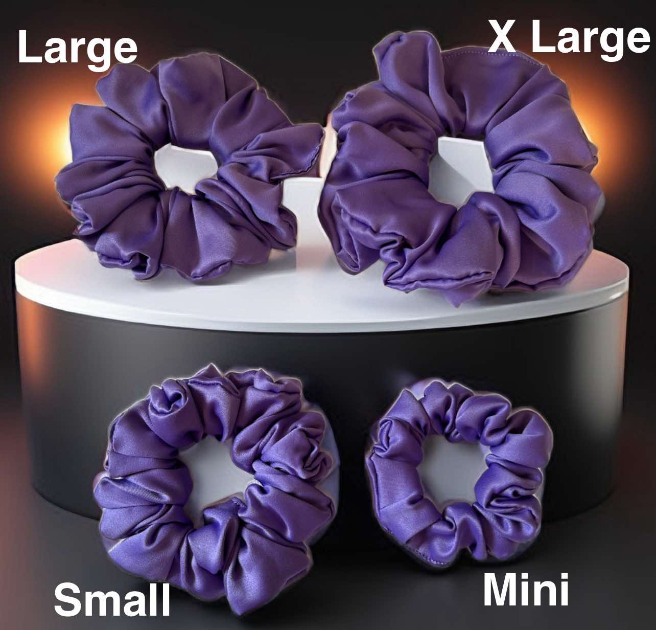Solid Satin Scrunchies 