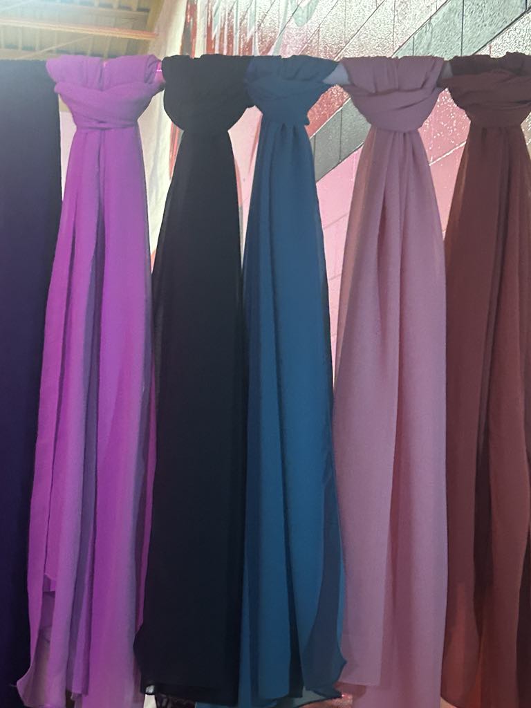 Plain Georgette Scarf