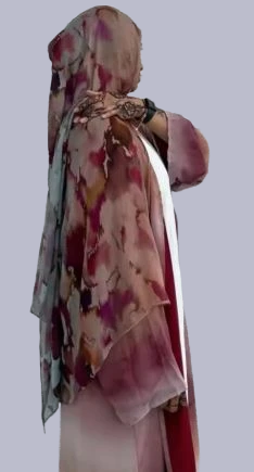 Watercolor Print Hijab