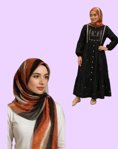 Fall Colors Printed Hijab