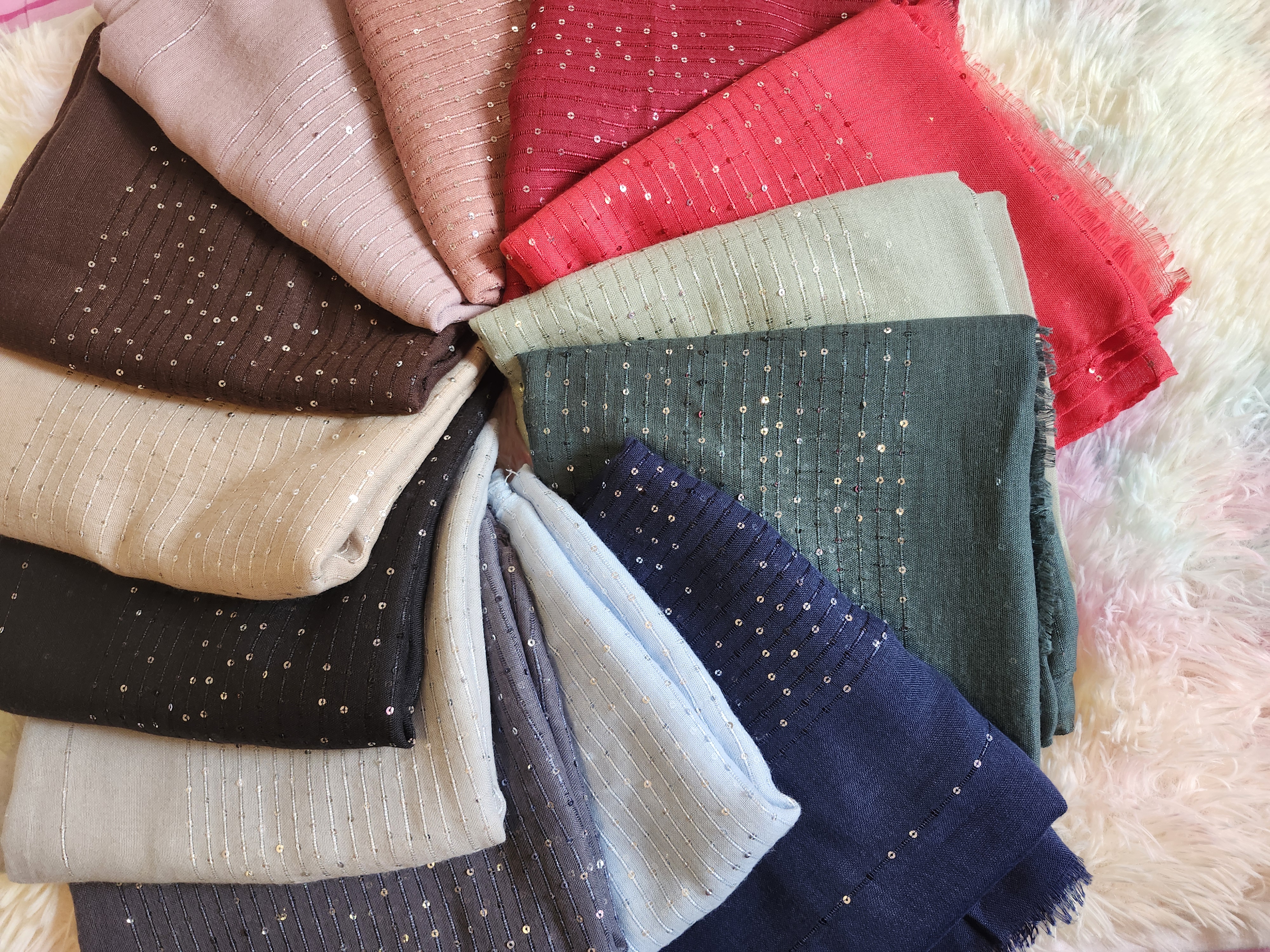 Cotton Sequins Hijab/Scraf