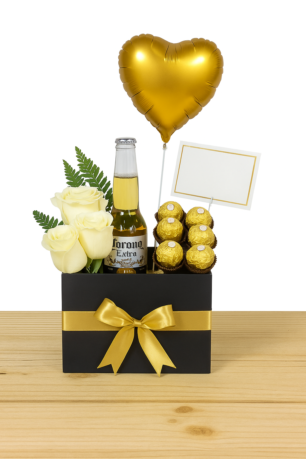 Rosas cerveza y chocolates (edicion dorada)
