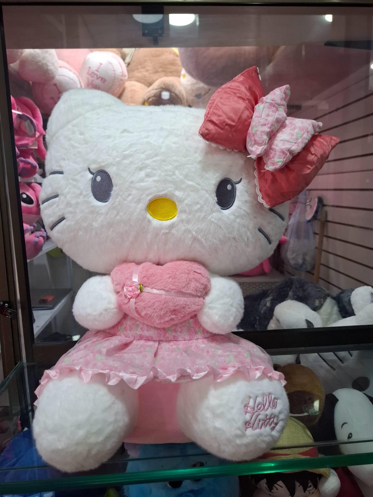 Peluchito gatita lazo rosa