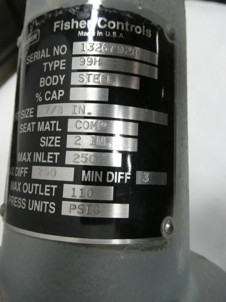 Fisher 99H Steel Pressure Reducing Regulator Valve