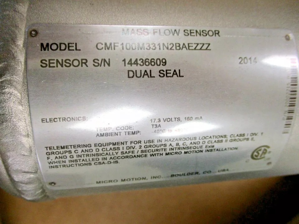 Micro Motion CMF100M331N2BAEZZZ Mass Flow Meter