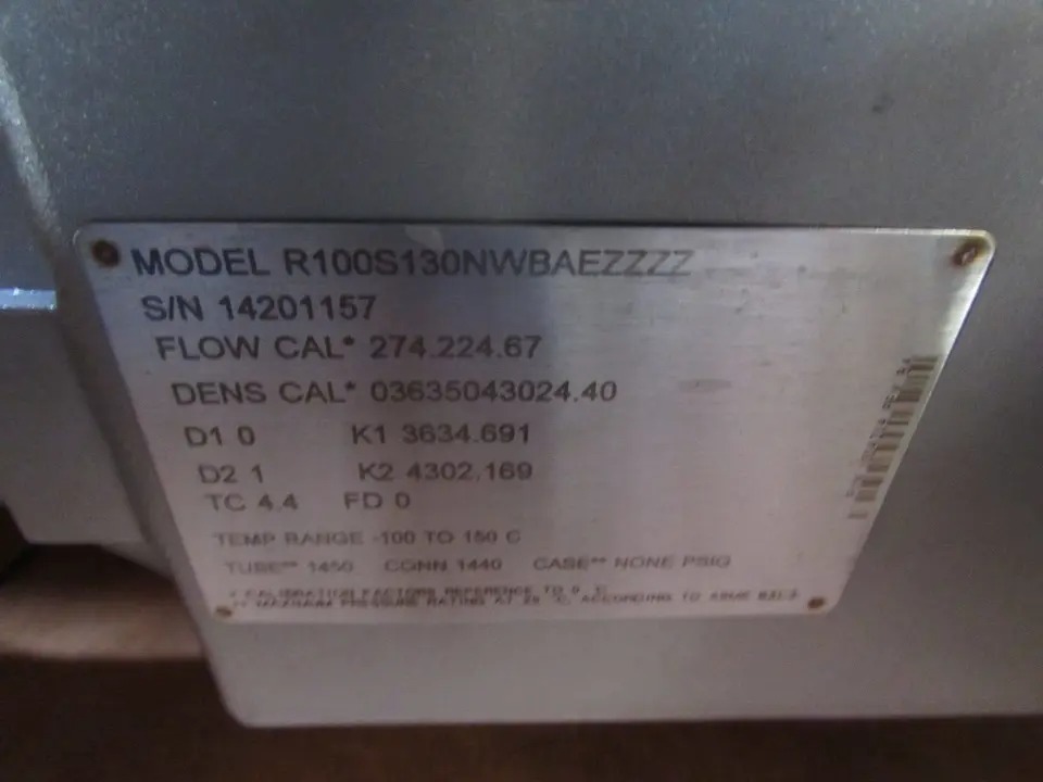 Emerson Micro Motion R100S130N Flow Meter