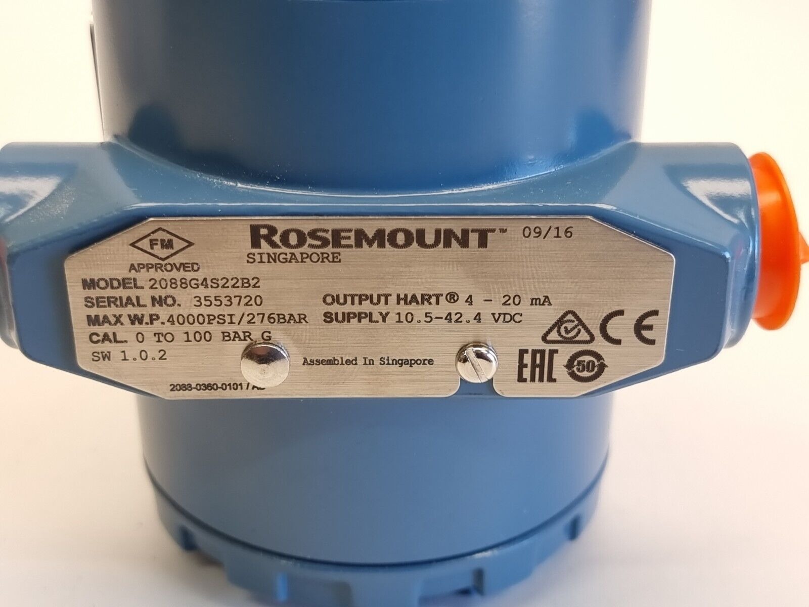 Rosemount 2088G4S22B2 Pressure Transmitter
