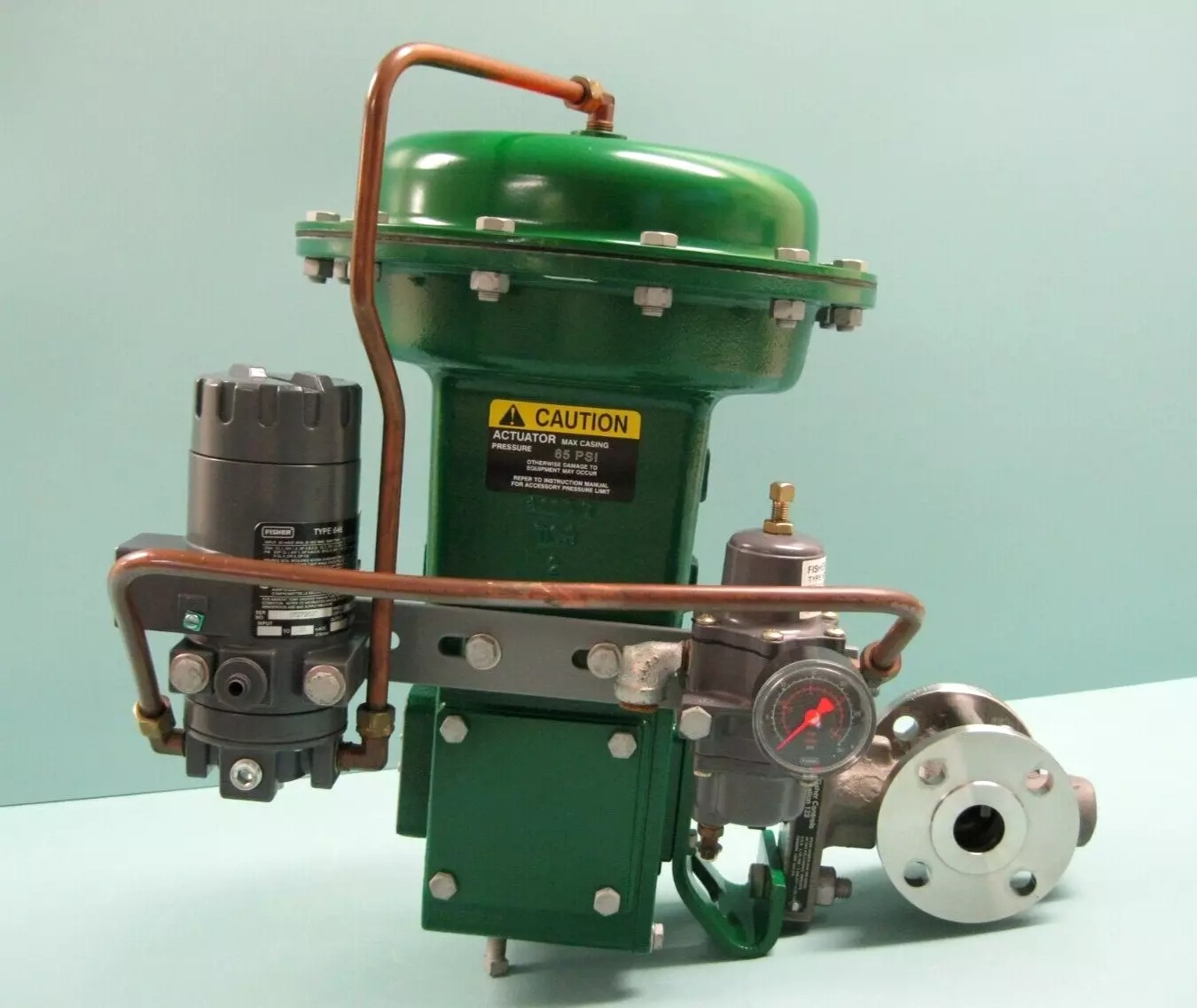 Fisher Vee-Ball V150 Control Valve with 1052 Actuator and 646 Transducer 1 inch class 150