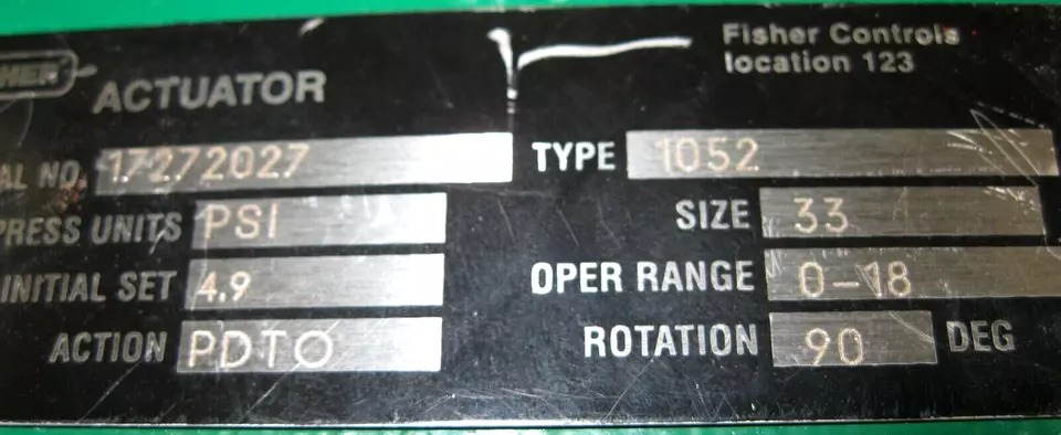 Fisher Vee-Ball V150 Control Valve with 1052 Actuator and 646 Transducer 1 inch class 150