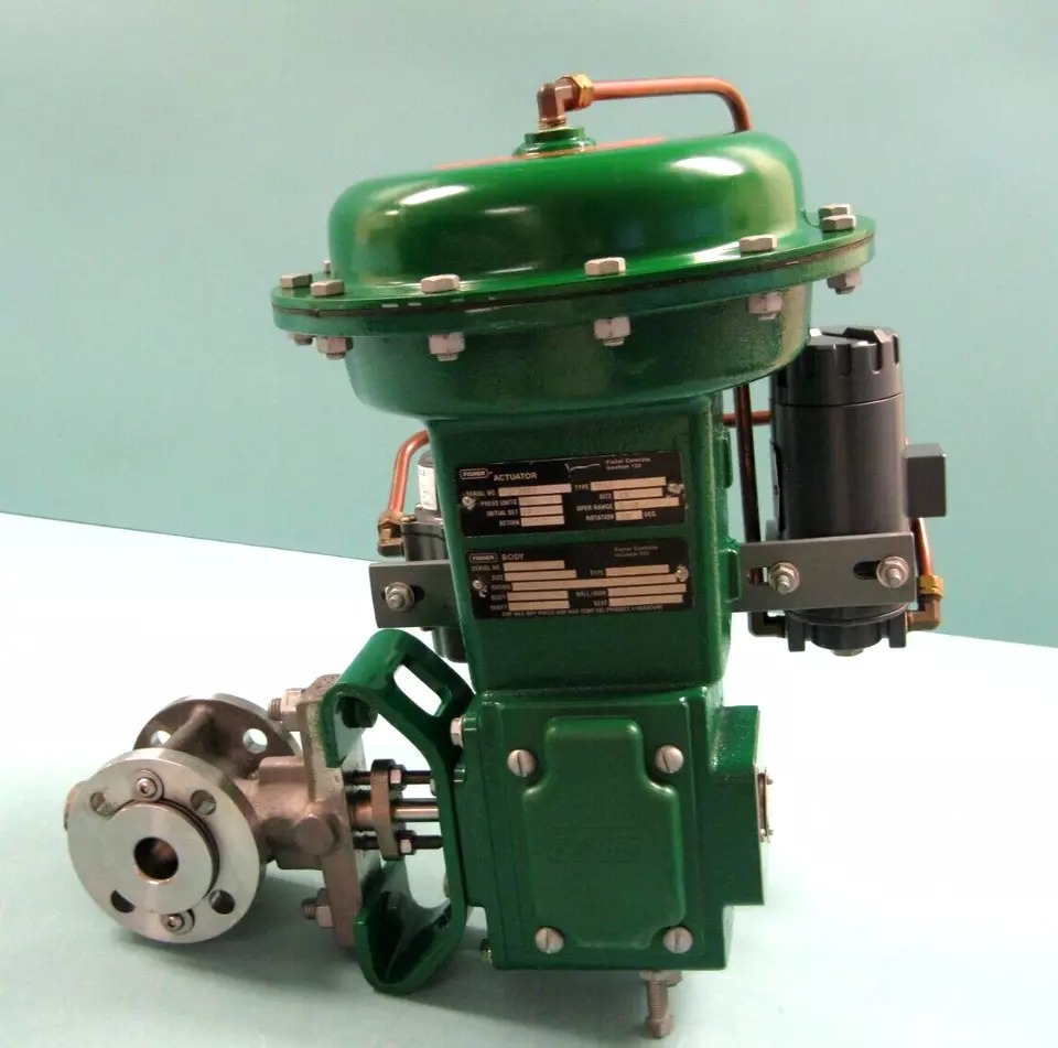 Fisher Vee-Ball V150 Control Valve with 1052 Actuator and 646 Transducer 1 inch class 150