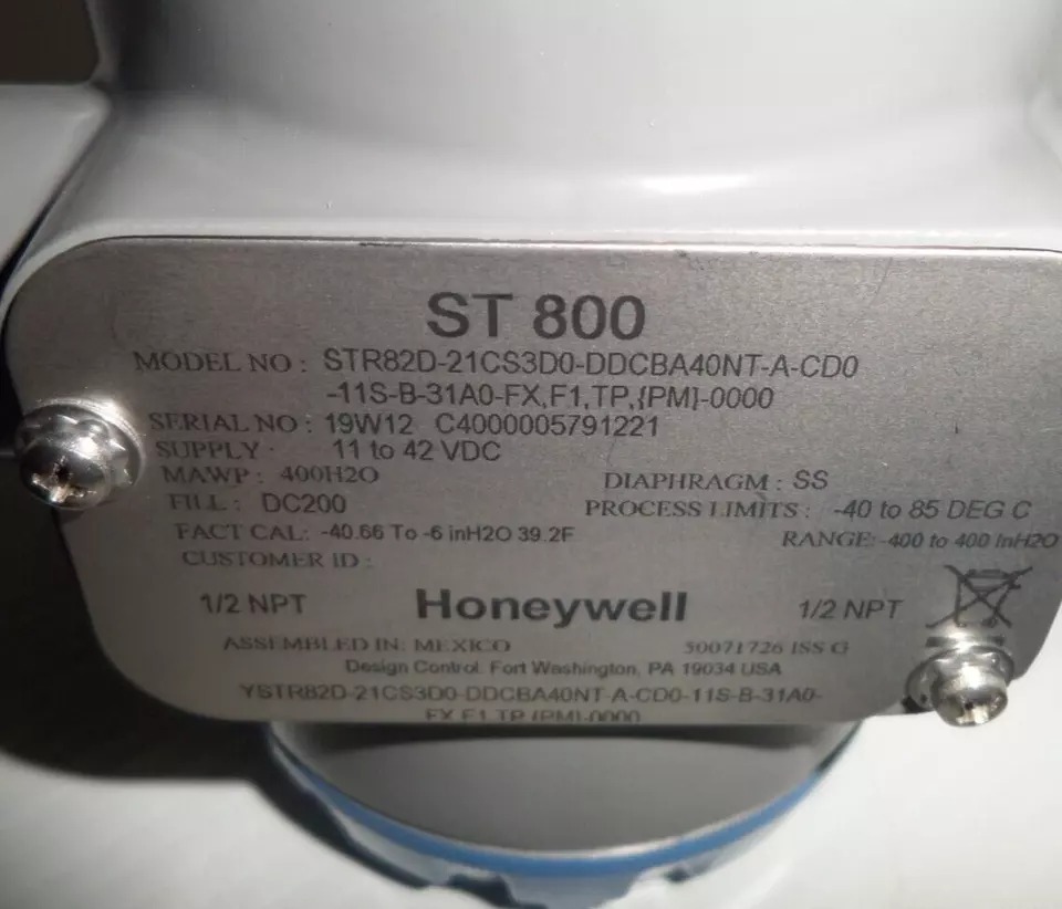Pressure Transmitter Honeywell ST 800 SmartLine STR82D ST800