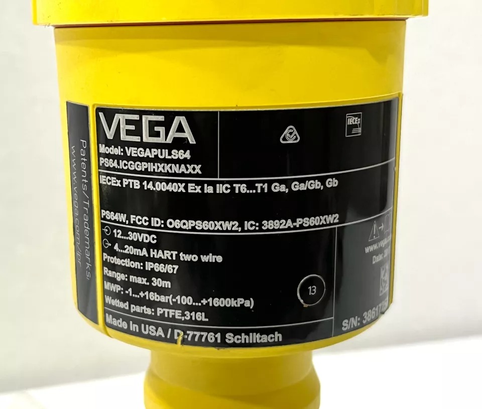 VEGA VEGAPULS 64 PS64.ICGGPIHXKNAXX Radar Level Sensor