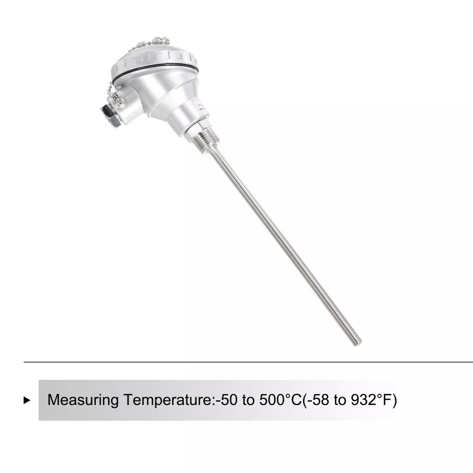PT100 1/2" NPT RTD Thermocouple Temperature Sensor Probe