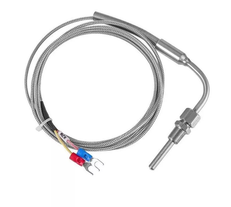 Thermocouple Temperature Sensor Probe - K Type with Stainless Steel Braided Cable