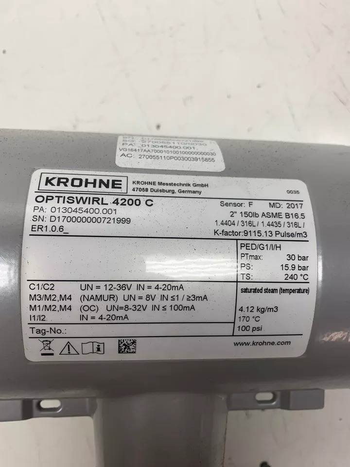 KROHNE OptiSwirl 4200 C Vortex Flow Meter