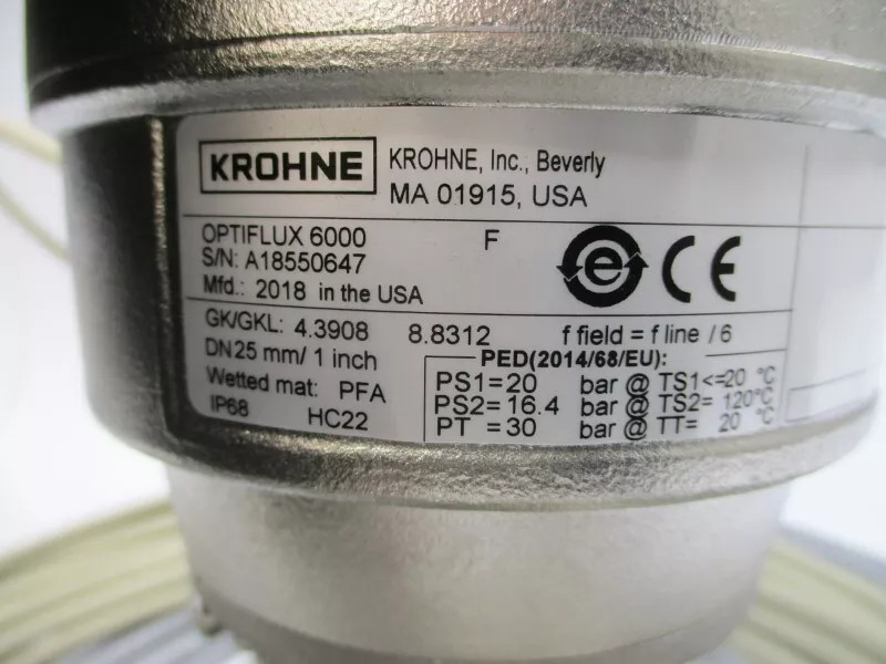 KROHNE OPTIFLUX 6000 NSNP Electromagnetic Flow Meter