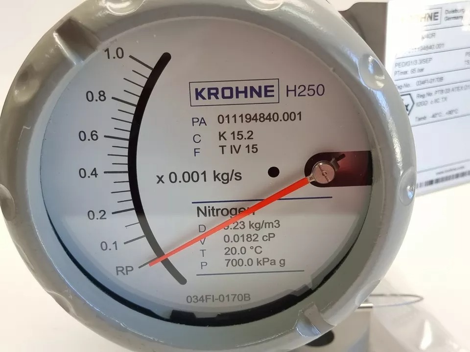 KROHNE H250 Nitrogen Flow Meter