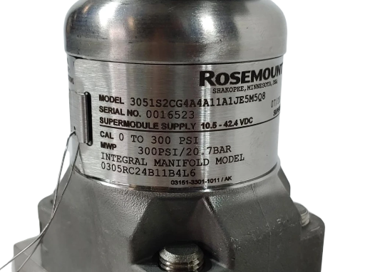 Rosemount Stainless Steel Smart Pressure Transmitter 3051S