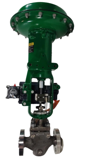 Fisher Controls 1" 150# CF8M ET Globe Control Valve with a Size 30i Fisher 667 Pneumatic Actuator and FIELDVUE Digital Valve Positioner
