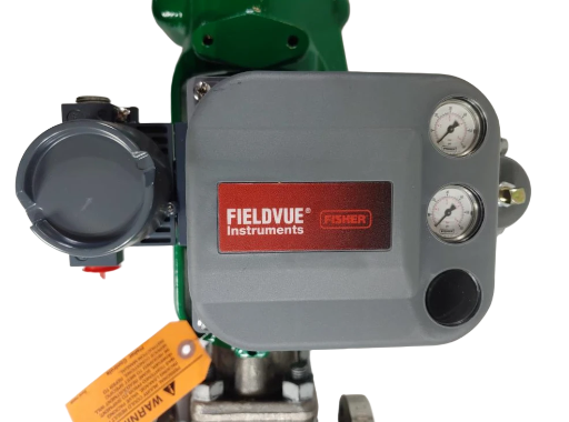 Fisher Controls 1" 150# CF8M ET Globe Control Valve with a Size 30i Fisher 667 Pneumatic Actuator and FIELDVUE Digital Valve Positioner