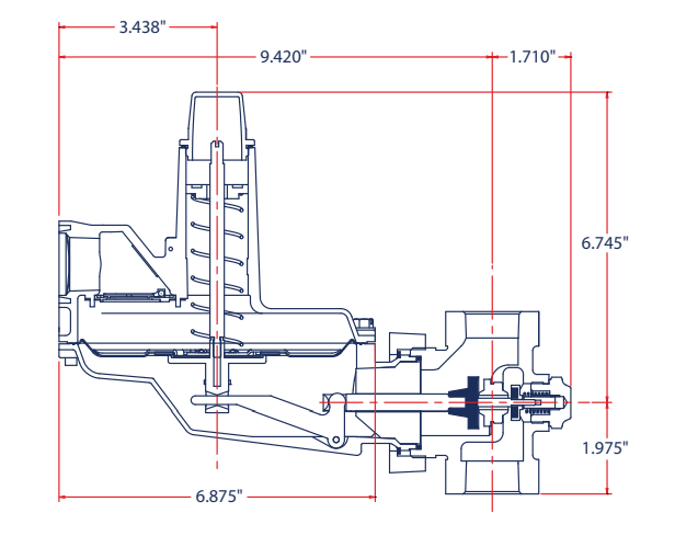 BelGas P143 Relieving Gas Pressure Regulator