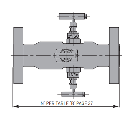 Oliver N Type Double Block & Bleed Valve