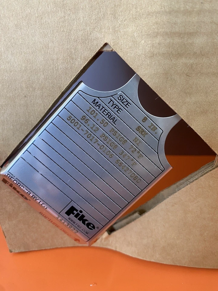 FIKE RUPTURE DISC 8" 101.5 PSIG SS