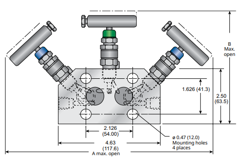 Anderson Greenwood MC3 3-Valve Manifold