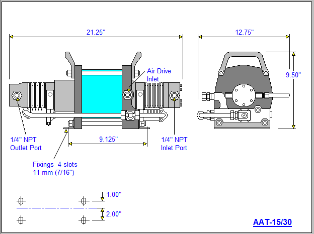 Haskel Model AAT-15/30 – Two-Stage Air Amplifier