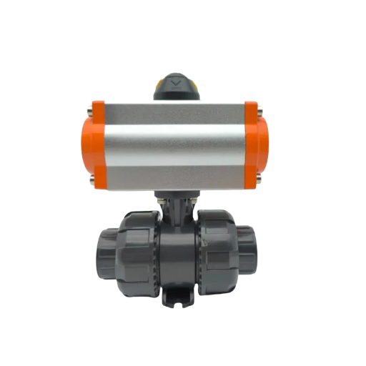 YNTO Double Union Pneumatic Plastic Ball Valve