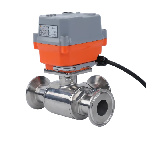 Ynto Electric 3-Way Clamp Ball Valve (316 Stainless Steel)