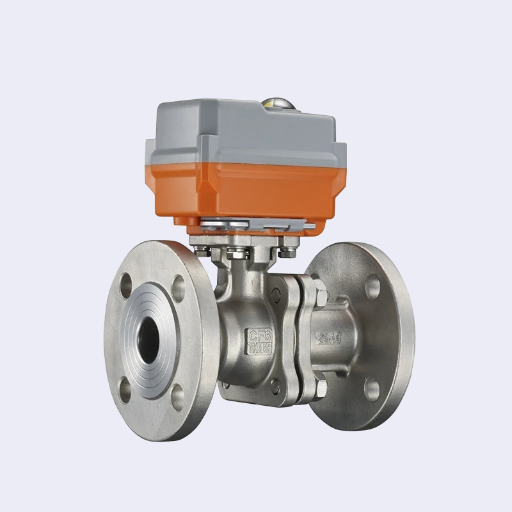 YNTO Two-Piece Flanged Stainless Steel Electric Ball Valve (SUS304 / SUS316)