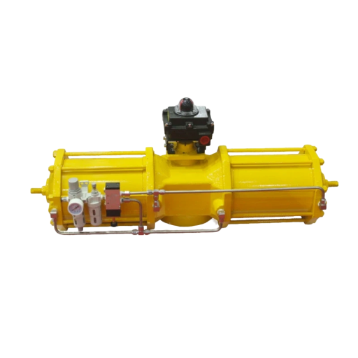 Ynto AW Pneumatic Actuator 30–300 Nm Torque | 90° / 180° Rotation 